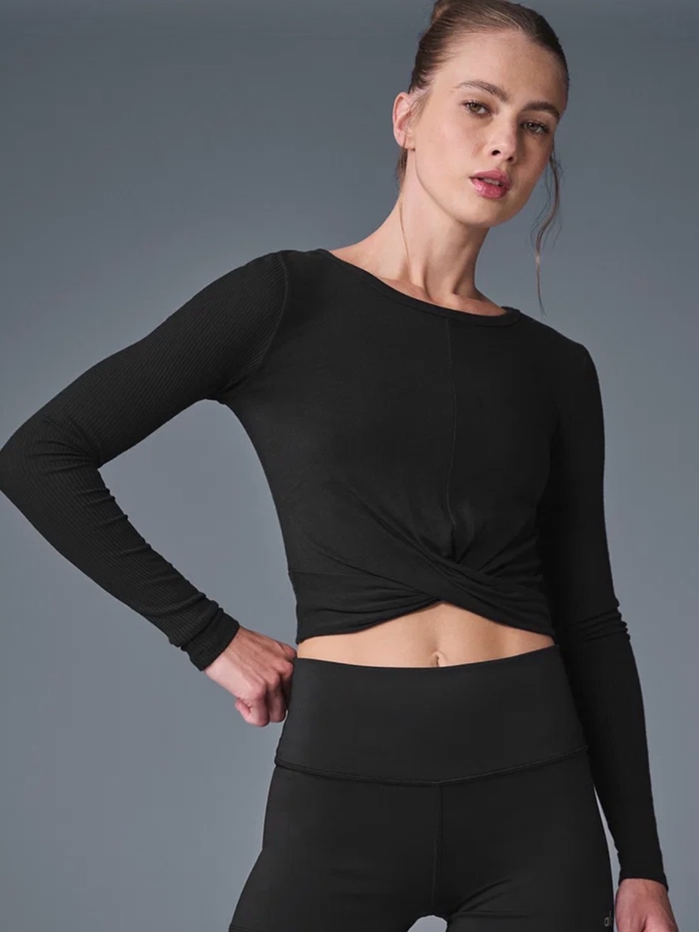Alo Yoga Cover Long Sleeve Crop Top